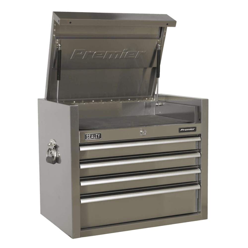 Sealey Topchest 4 Drawer 675mm Stainless Steel Heavy-Duty Model No- PTB66004SS