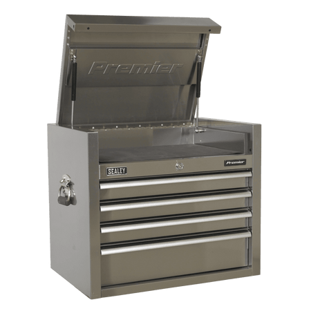 Sealey Topchest 4 Drawer 675mm Stainless Steel Heavy-Duty Model No- PTB66004SS