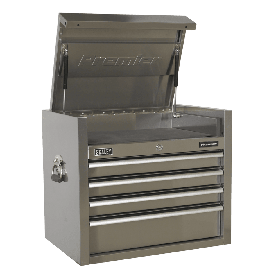 Sealey Topchest 4 Drawer 675mm Stainless Steel Heavy-Duty Model No- PTB66004SS