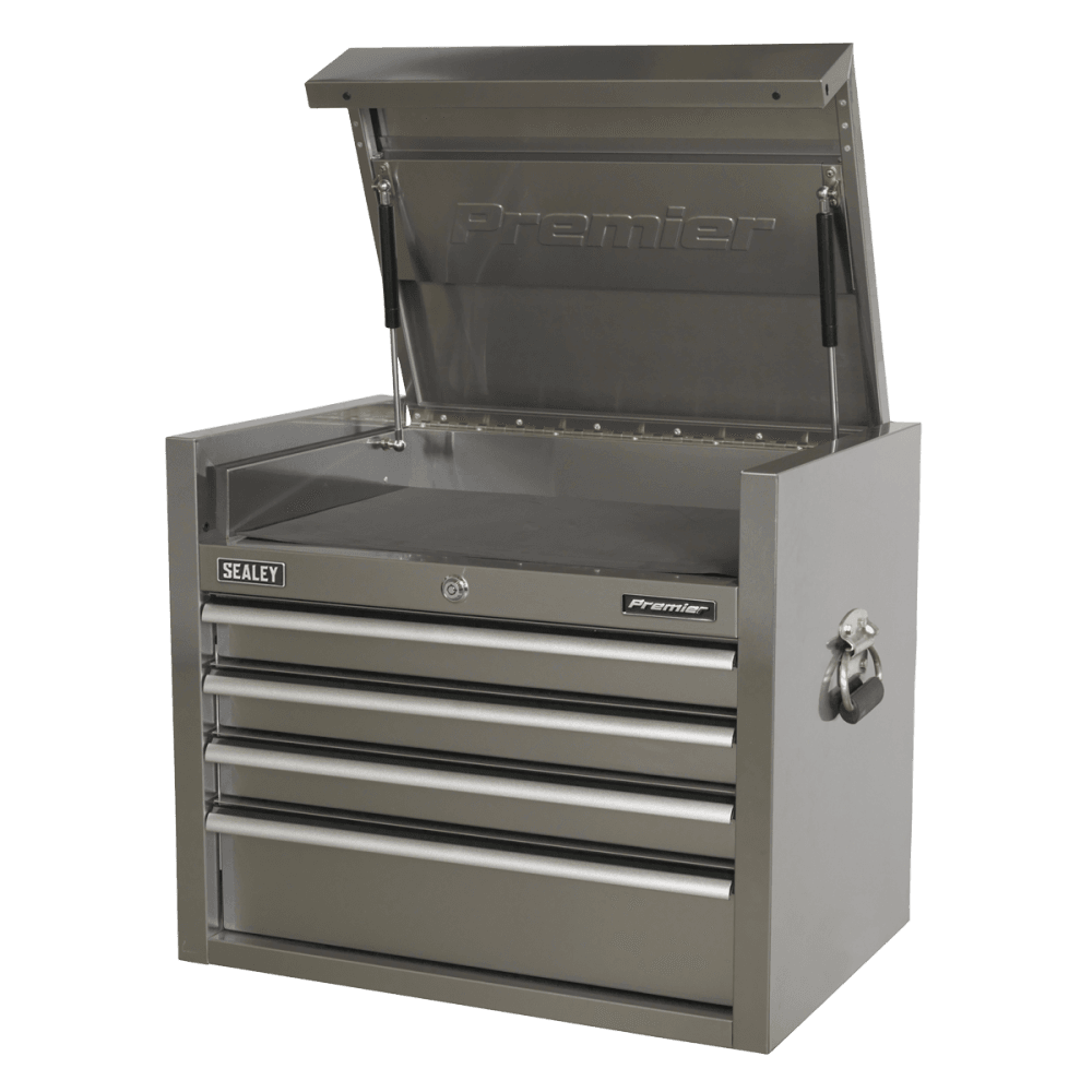 Sealey Topchest 4 Drawer 675mm Stainless Steel Heavy-Duty Model No- PTB66004SS