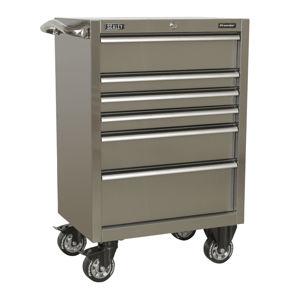 Sealey Rollcab 6 Drawer 675mm Stainless Steel Heavy-Duty Model No- PTB67506SS