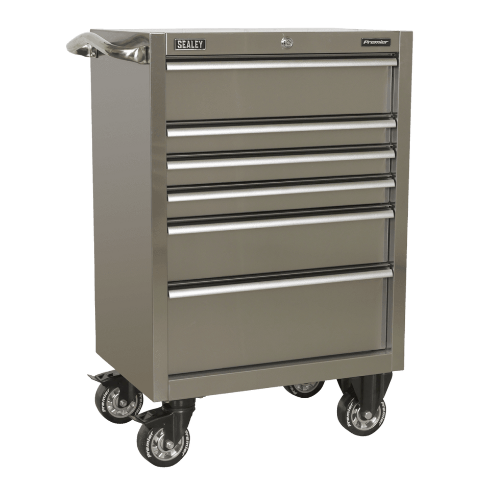 Sealey Rollcab 6 Drawer 675mm Stainless Steel Heavy-Duty Model No- PTB67506SS