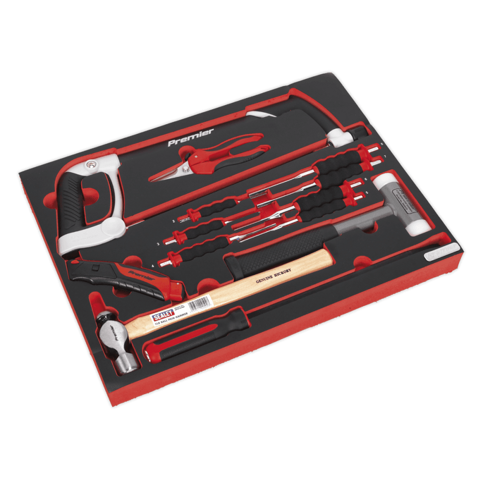 Sealey Tool Tray with Hacksaw, Hammers & Punches 13pc Model No- TBTP06UK