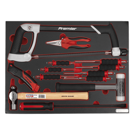 Sealey Tool Tray with Hacksaw, Hammers & Punches 13pc Model No- TBTP06UK