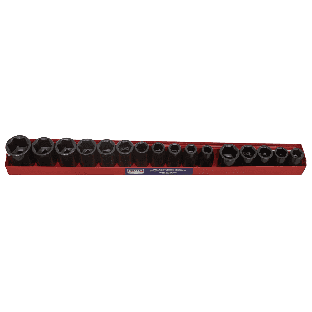 Sealey Impact Socket Set 16pc 1/2"Sq Drive Metric/Imperial Model No-AK684