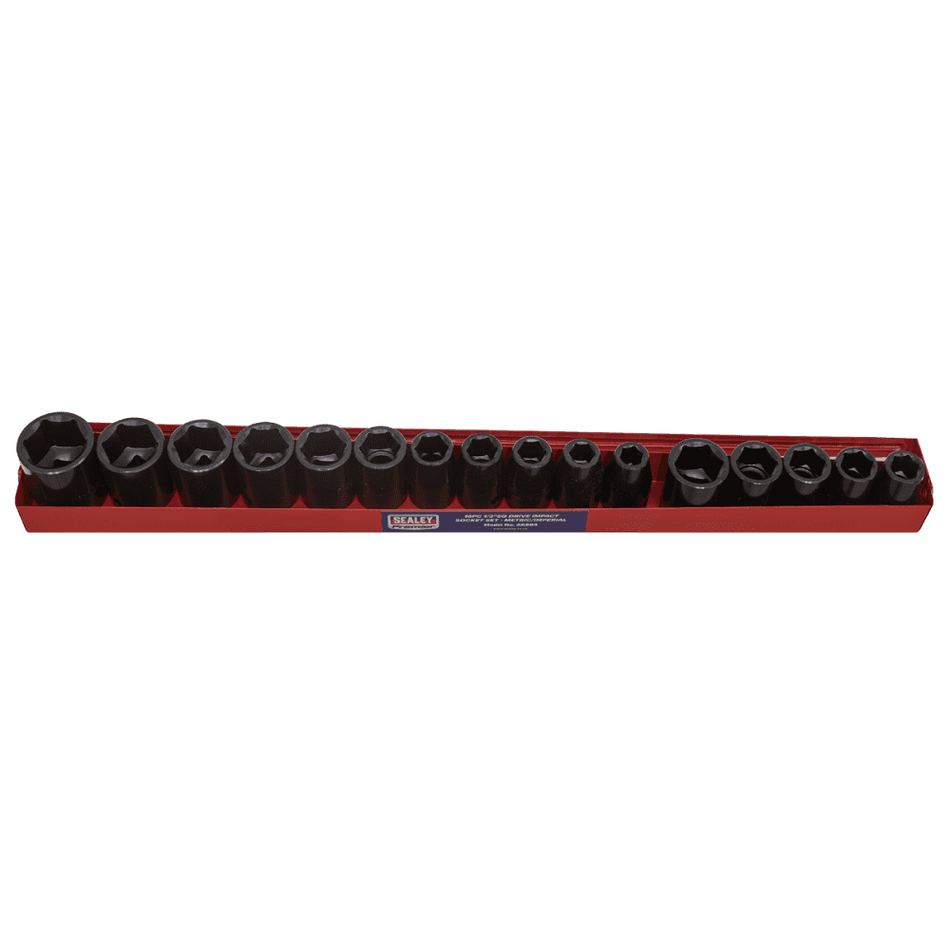 Sealey Impact Socket Set 16pc 1/2"Sq Drive Metric/Imperial Model No-AK684