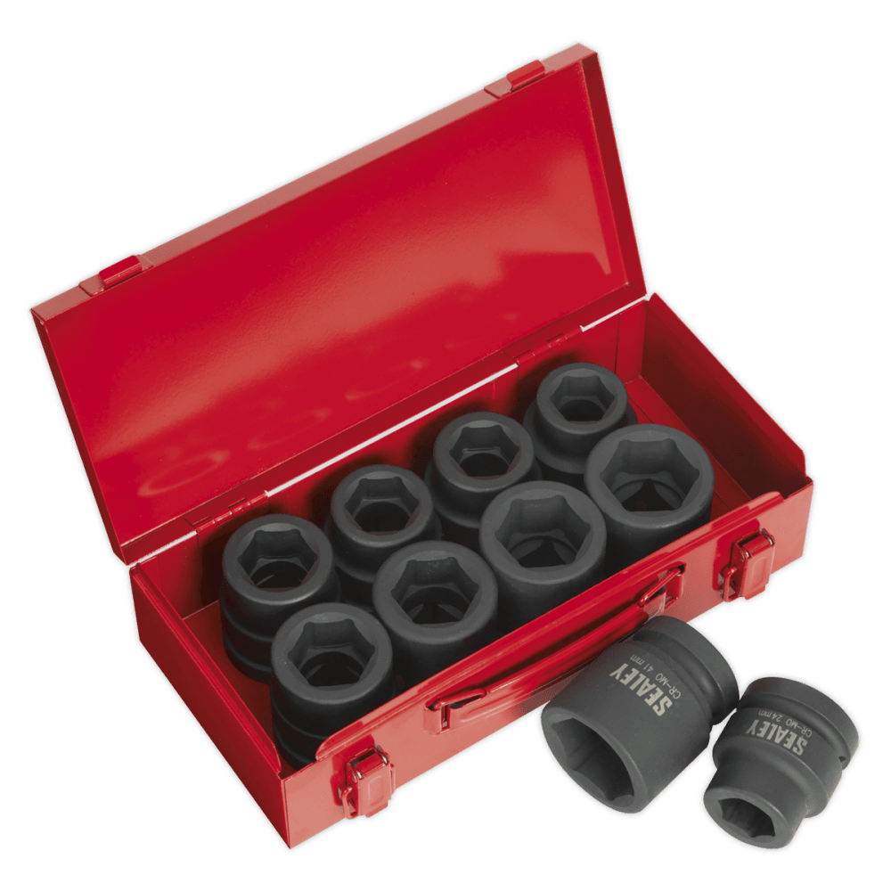 Sealey Impact Socket Set 10pc 1"Sq Drive Metric/Imperial Model No-AK688