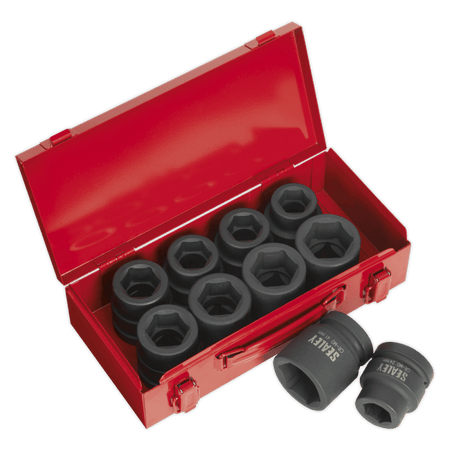 Sealey Impact Socket Set 10pc 1"Sq Drive Metric/Imperial Model No-AK688