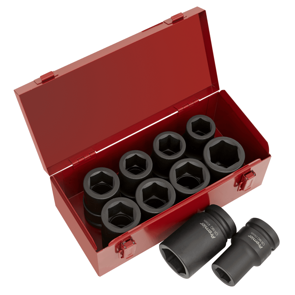 Sealey Impact Socket Set 10pc Deep 1"Sq Drive Metric/Imperial Model No-AK689