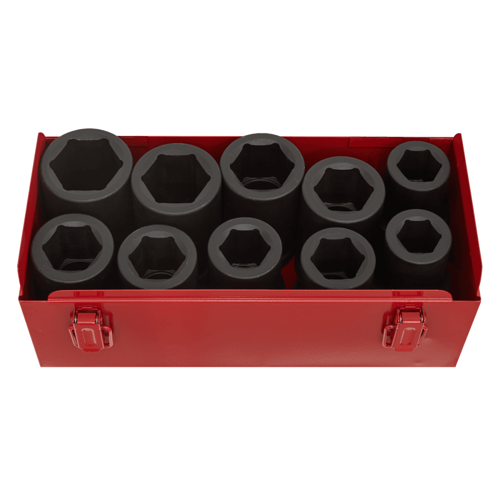 Sealey Impact Socket Set 10pc Deep 1"Sq Drive Metric/Imperial Model No-AK689