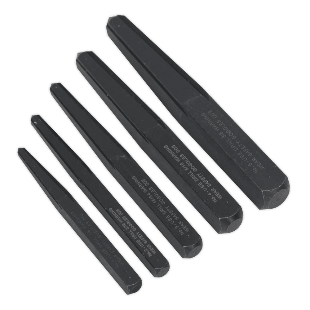 Sealey Screw Extractor Set 5pc Square Type Model No-AK719