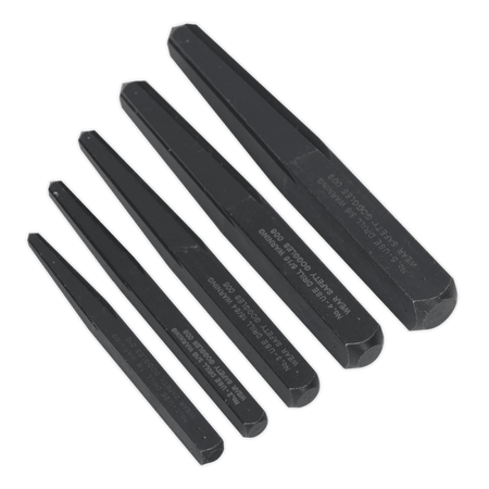 Sealey Screw Extractor Set 5pc Square Type Model No-AK719