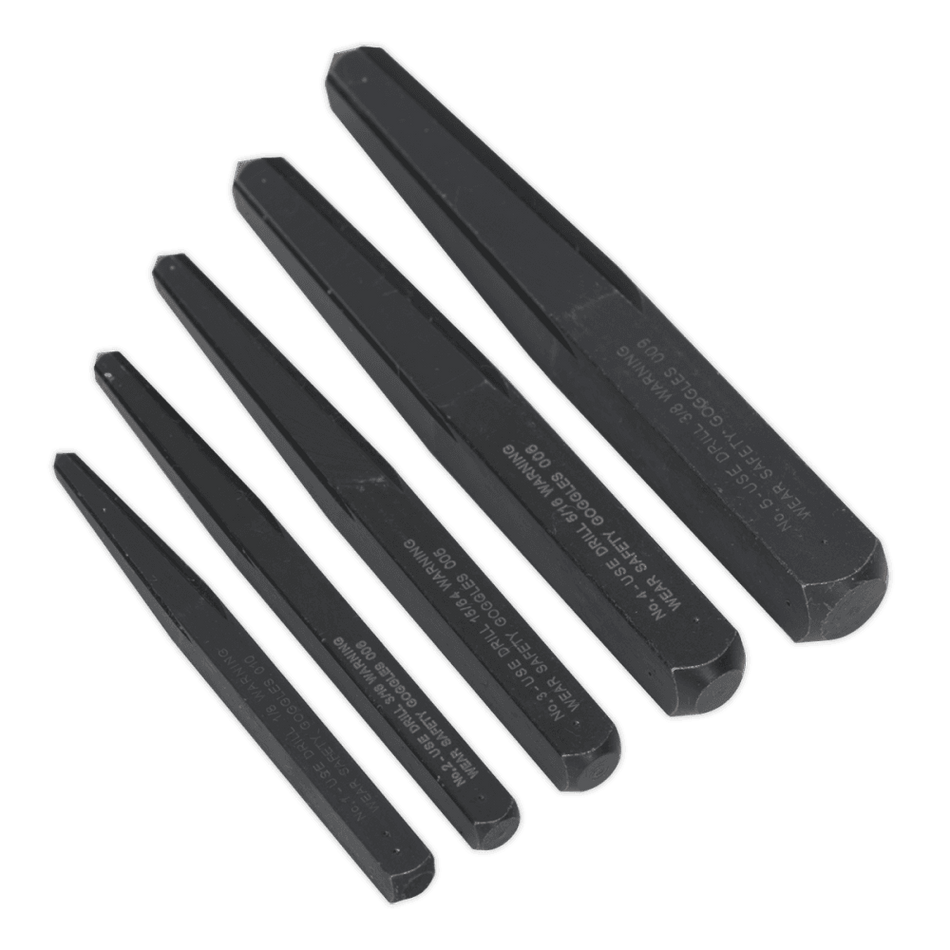 Sealey Screw Extractor Set 5pc Square Type Model No-AK719