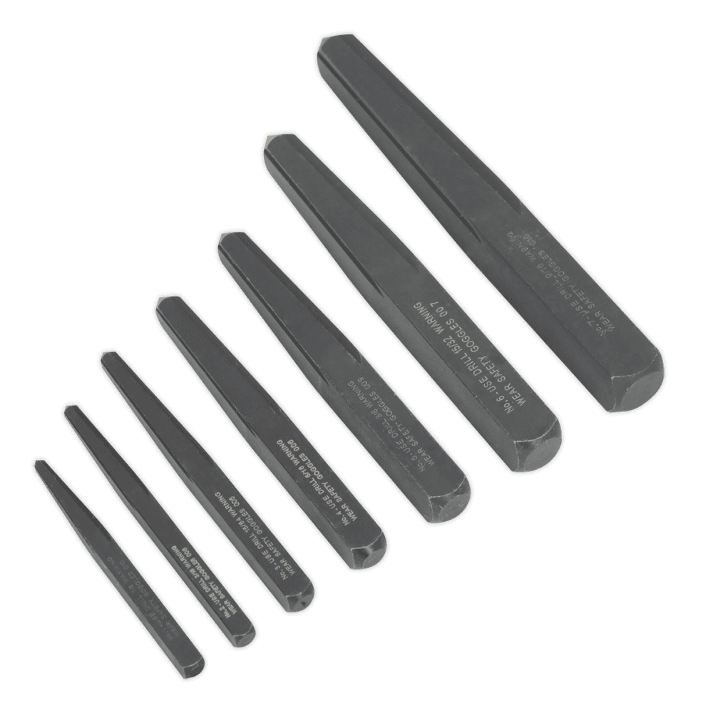 Sealey Screw Extractor Set 7pc Square Type Model No-AK720