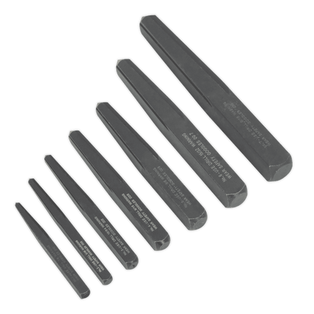 Sealey Screw Extractor Set 7pc Square Type Model No-AK720