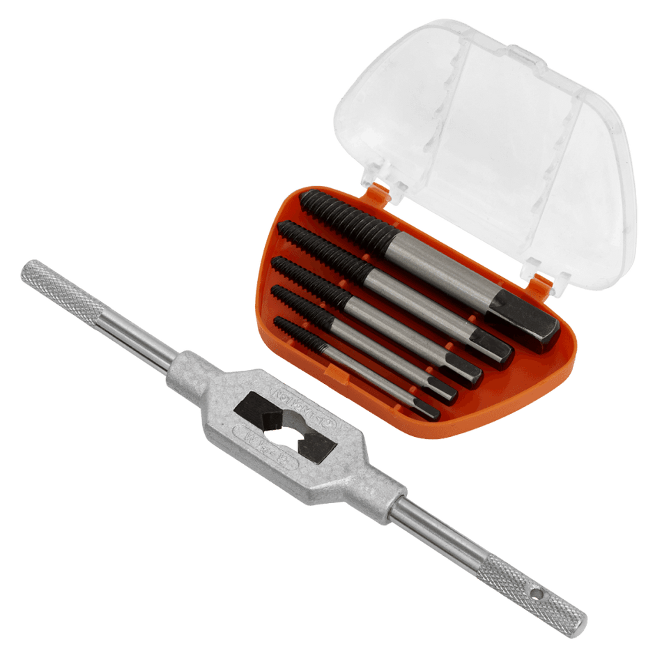 Sealey Screw Extractor Set with Wrench 6pc Helix Type Model No-AK721