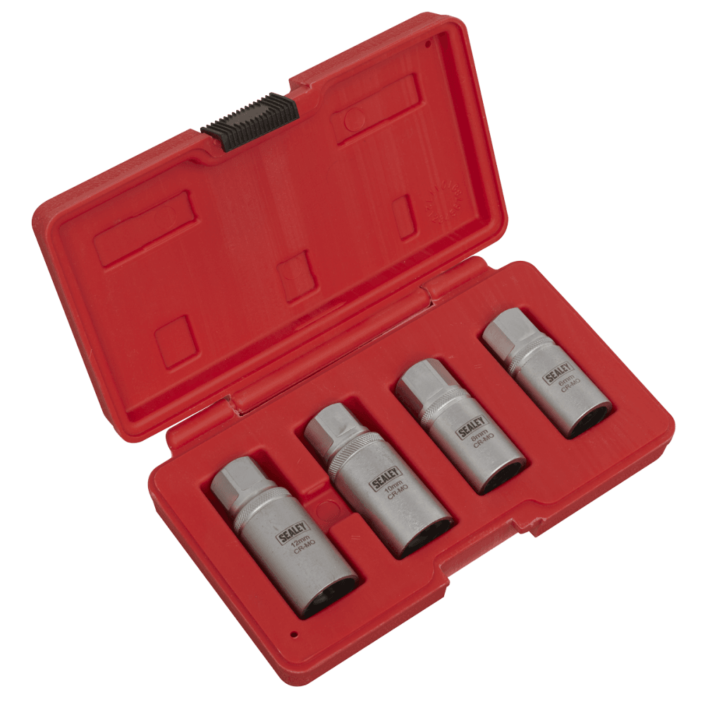 Sealey Stud Extractor Set 4pc 1/2"Sq Drive Metric Model No-AK723