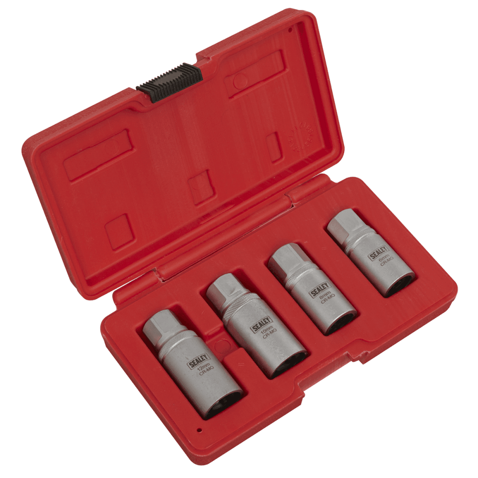 Sealey Stud Extractor Set 4pc 1/2"Sq Drive Metric Model No-AK723