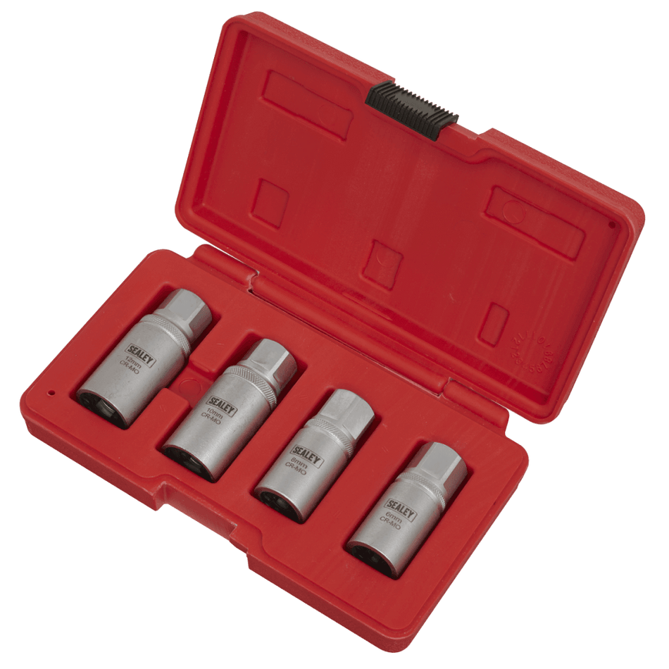 Sealey Stud Extractor Set 4pc 1/2"Sq Drive Metric Model No-AK723