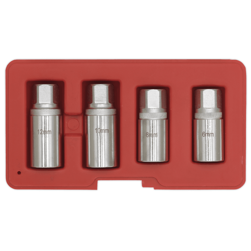 Sealey Stud Extractor Set 4pc 1/2"Sq Drive Metric Model No-AK723