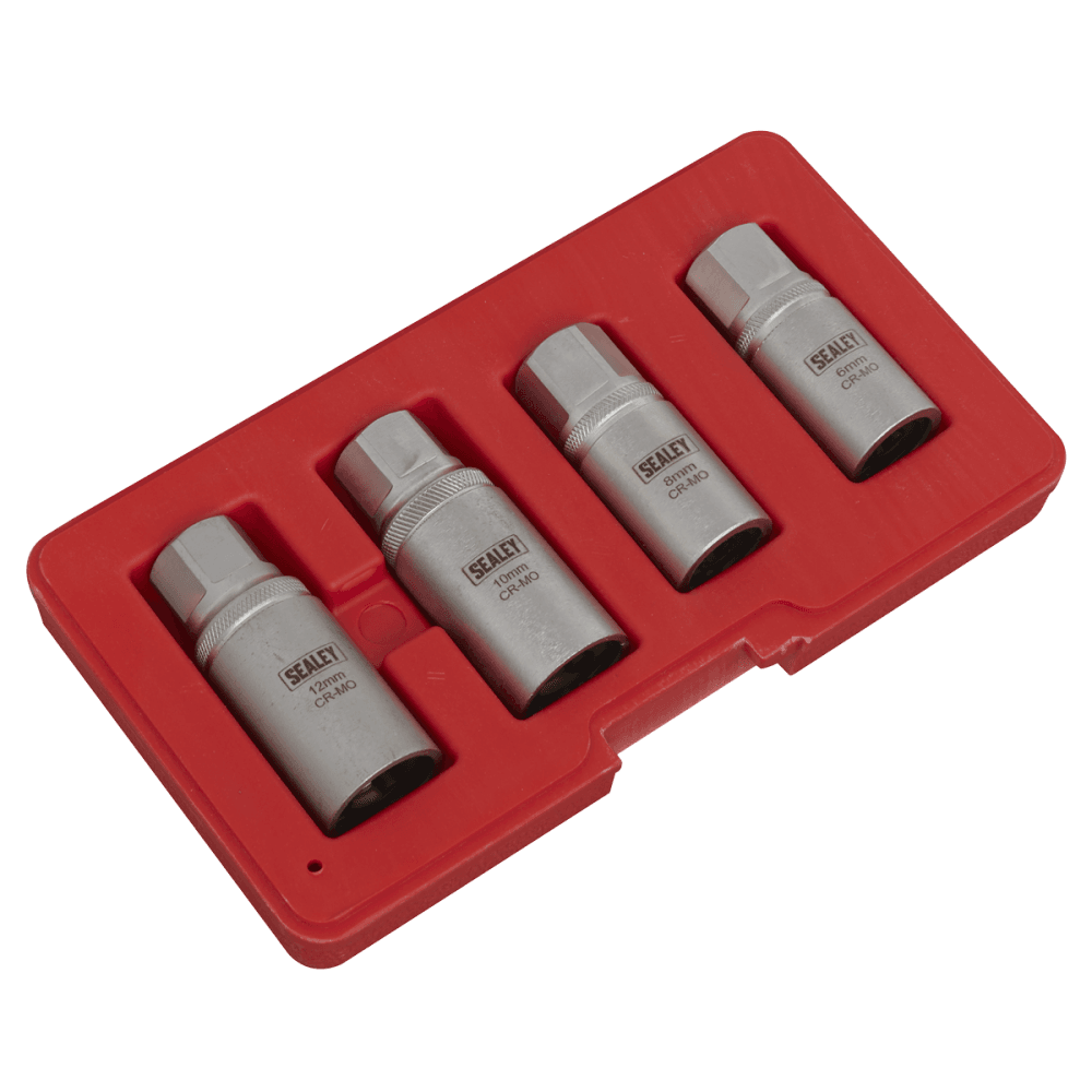 Sealey Stud Extractor Set 4pc 1/2"Sq Drive Metric Model No-AK723
