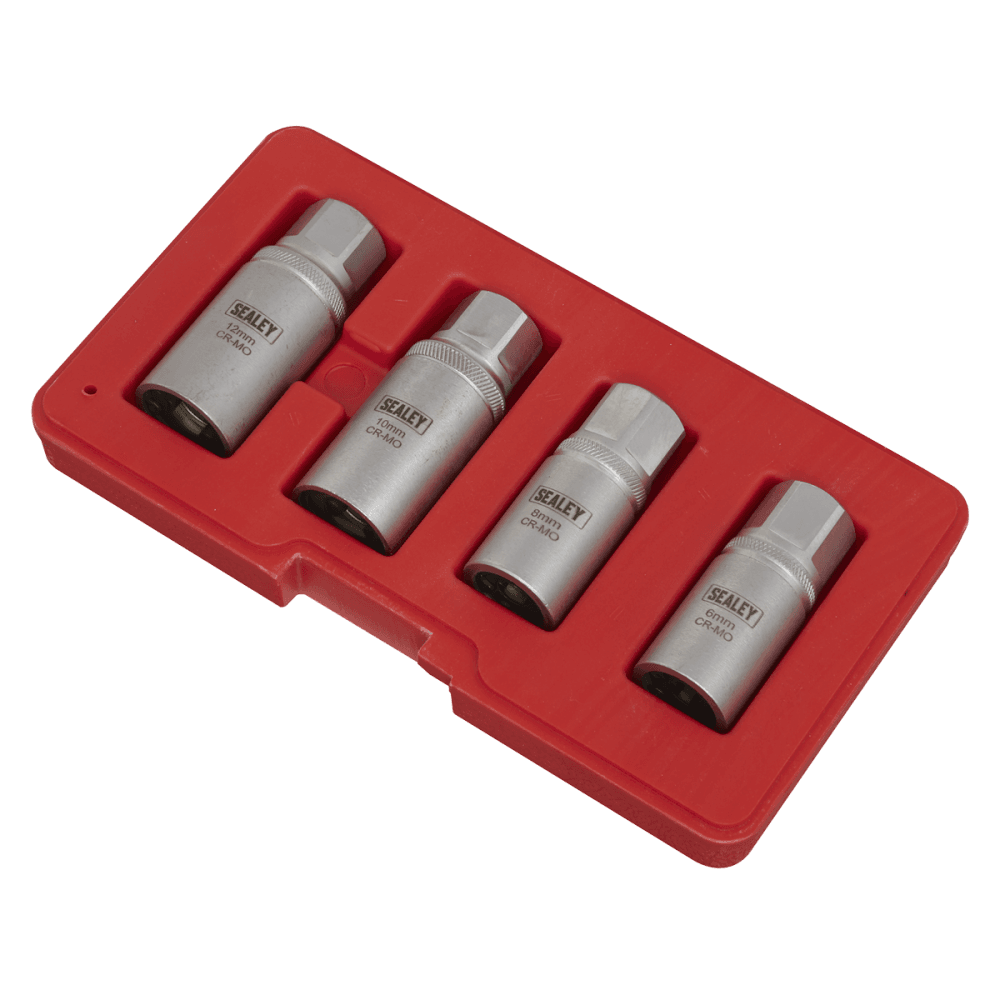 Sealey Stud Extractor Set 4pc 1/2"Sq Drive Metric Model No-AK723