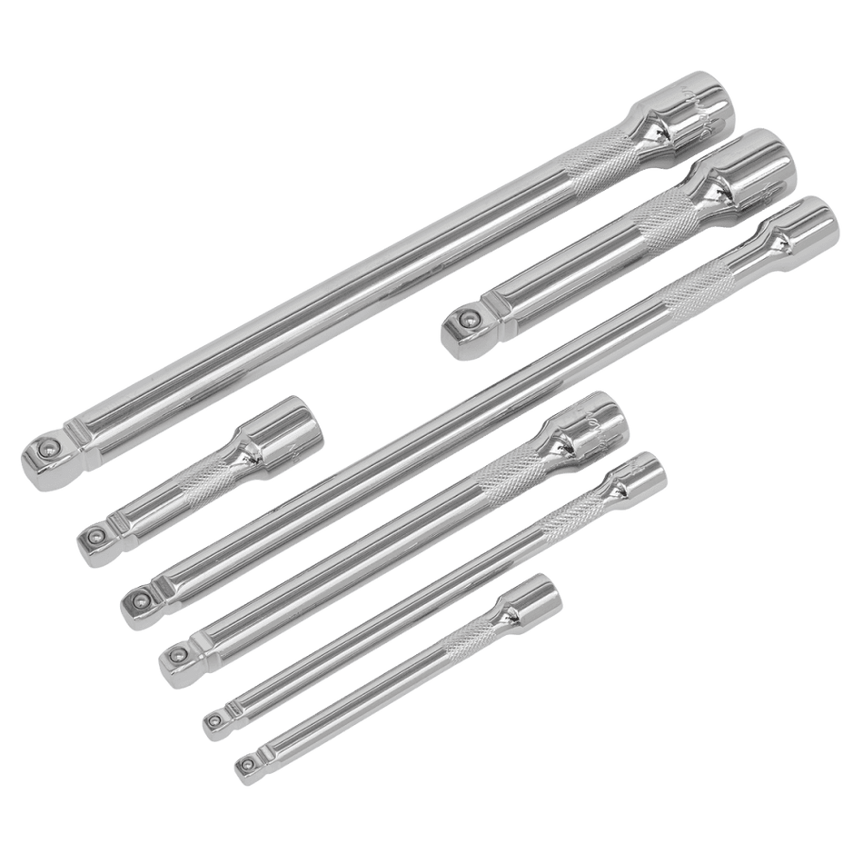 Sealey Wobble/Rigid Extension Bar Set 7pc 1/4", 3/8" & 1/2"Sq Drive Model No-AK770
