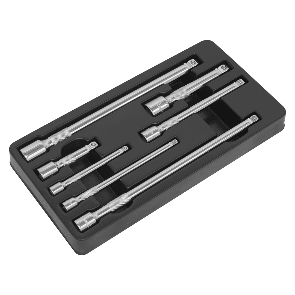 Sealey Wobble/Rigid Extension Bar Set 7pc 1/4", 3/8" & 1/2"Sq Drive Model No-AK770