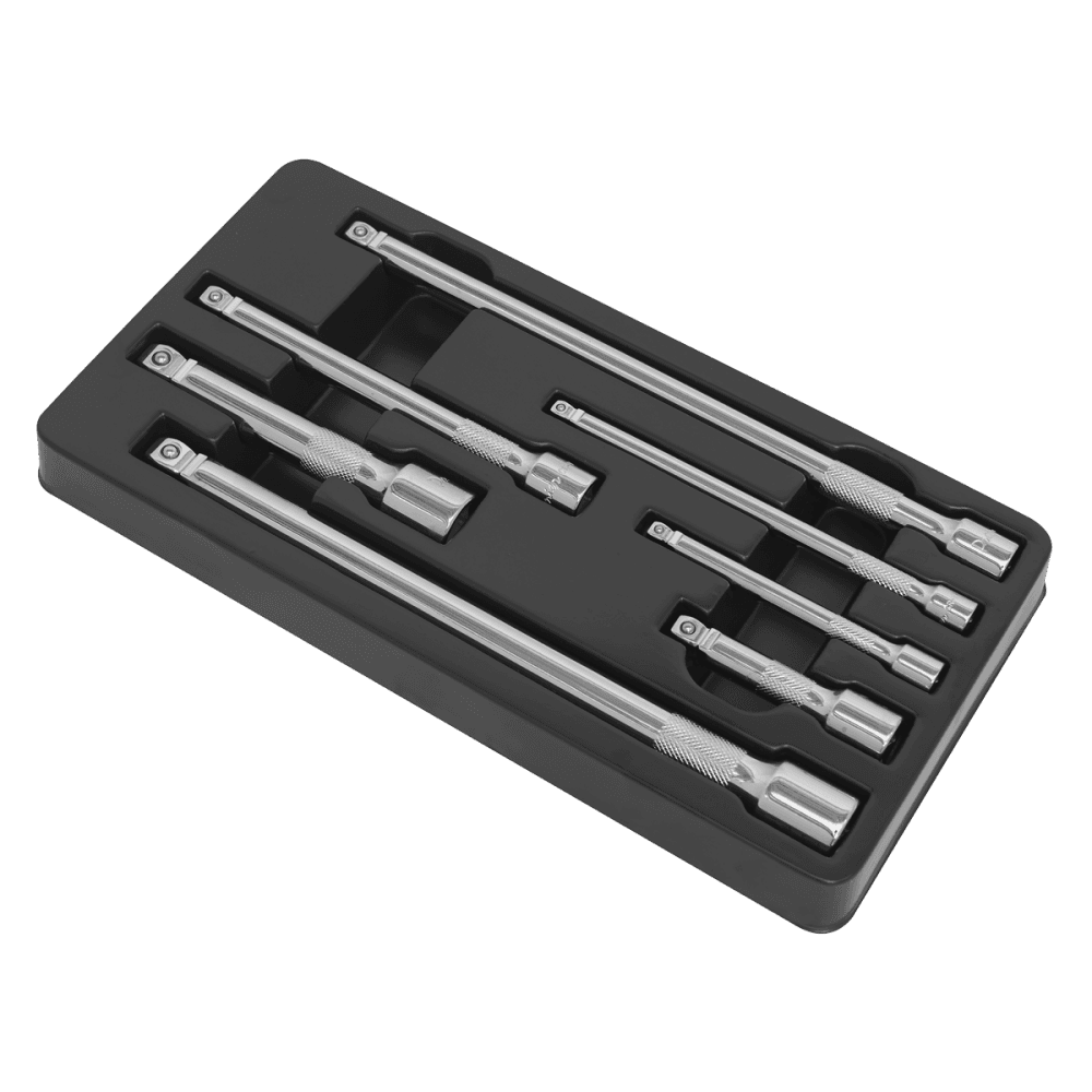 Sealey Wobble/Rigid Extension Bar Set 7pc 1/4", 3/8" & 1/2"Sq Drive Model No-AK770