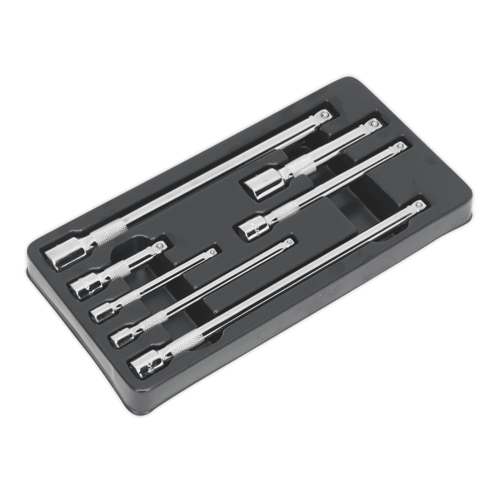 Sealey Wobble/Rigid Extension Bar Set 7pc 1/4", 3/8" & 1/2"Sq Drive Model No-AK770