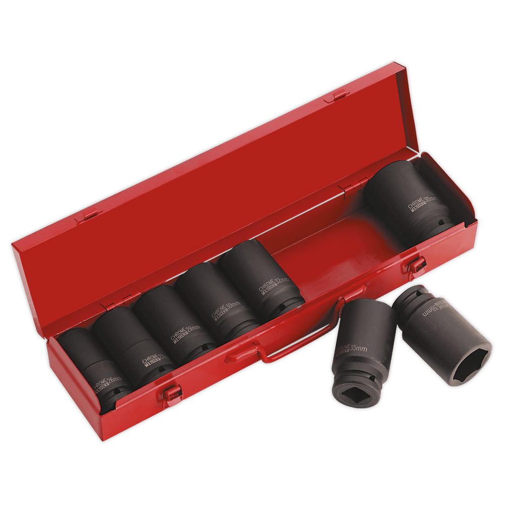 Sealey Impact Socket Set 8pc 3/4"Sq Drive Deep Metric Model No-AK80/9M
