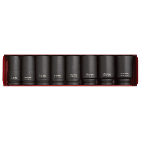 Sealey Impact Socket Set 8pc 3/4"Sq Drive Deep Metric Model No-AK80/9M