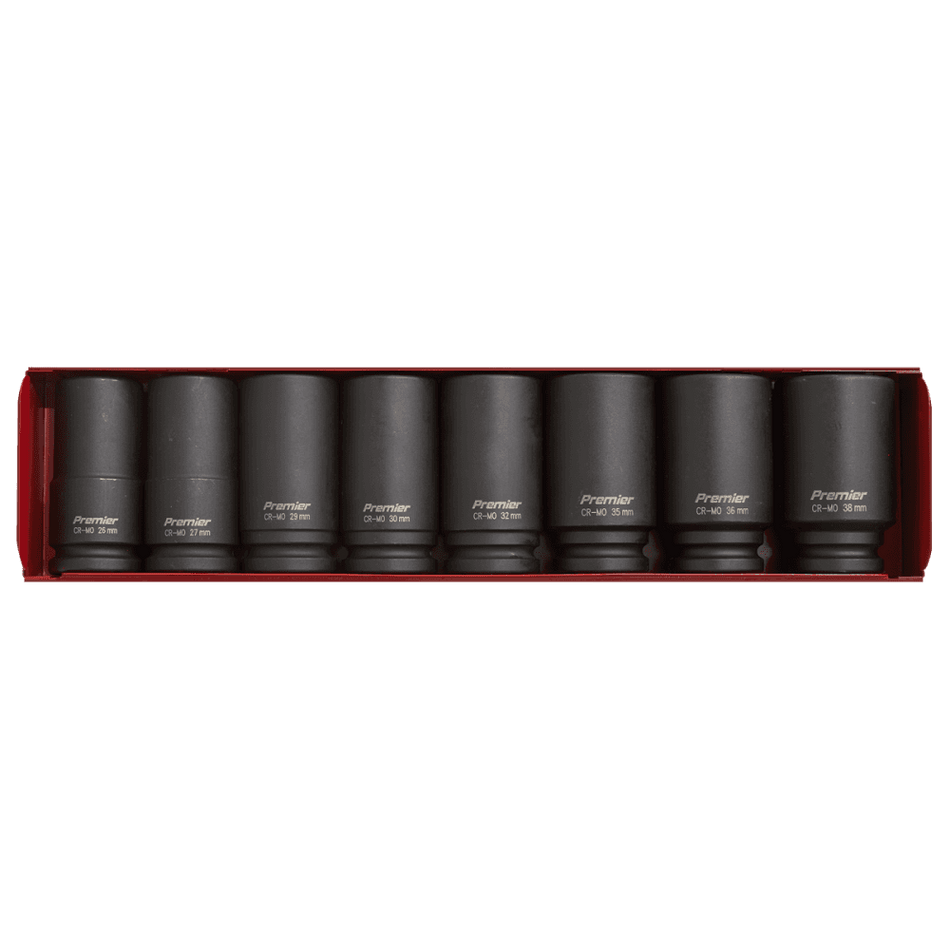 Sealey Impact Socket Set 8pc 3/4"Sq Drive Deep Metric Model No-AK80/9M