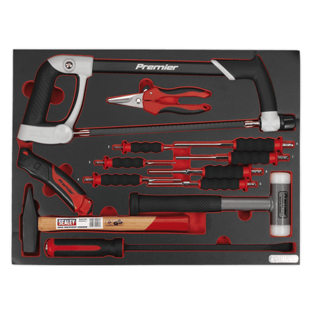 Sealey Tool Tray with Hacksaw, Hammers & Punches 13pc Model No- TBTP06EU