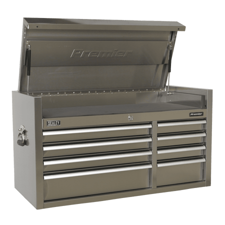 Sealey Topchest 8 Drawer 1055mm Stainless Steel Heavy-Duty Model No- PTB104008SS