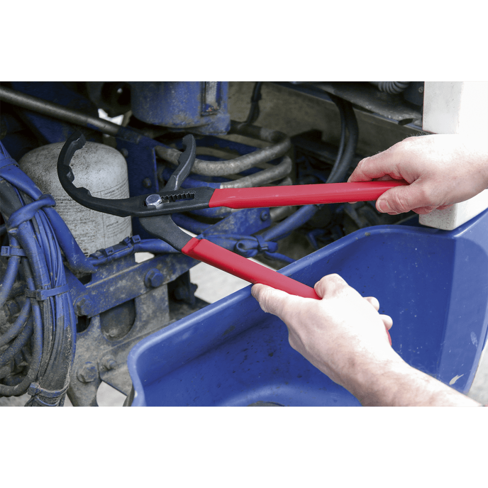 Sealey Oil Filter Pliers for Commercial Vehicles 95-178mm Model No- CV6412