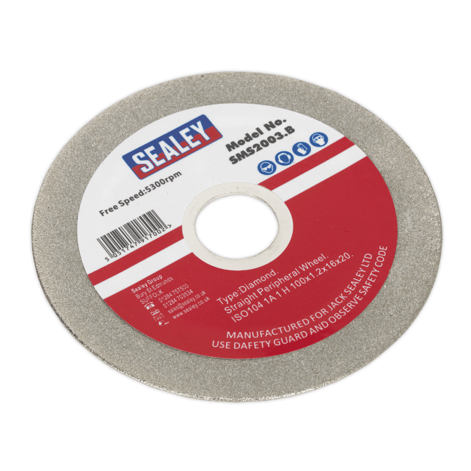 Sealey Grinding Disc Diamond Coated 100mm for SMS2003 Model No- SMS2003.B