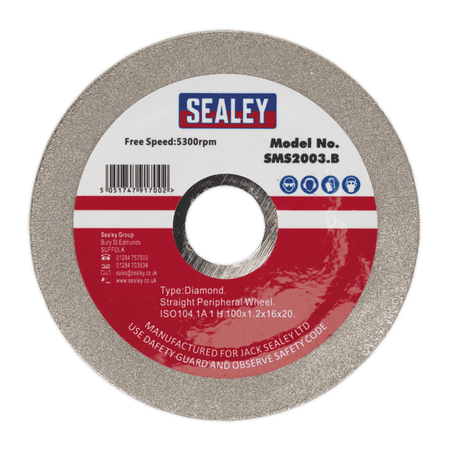Sealey Grinding Disc Diamond Coated 100mm for SMS2003 Model No- SMS2003.B
