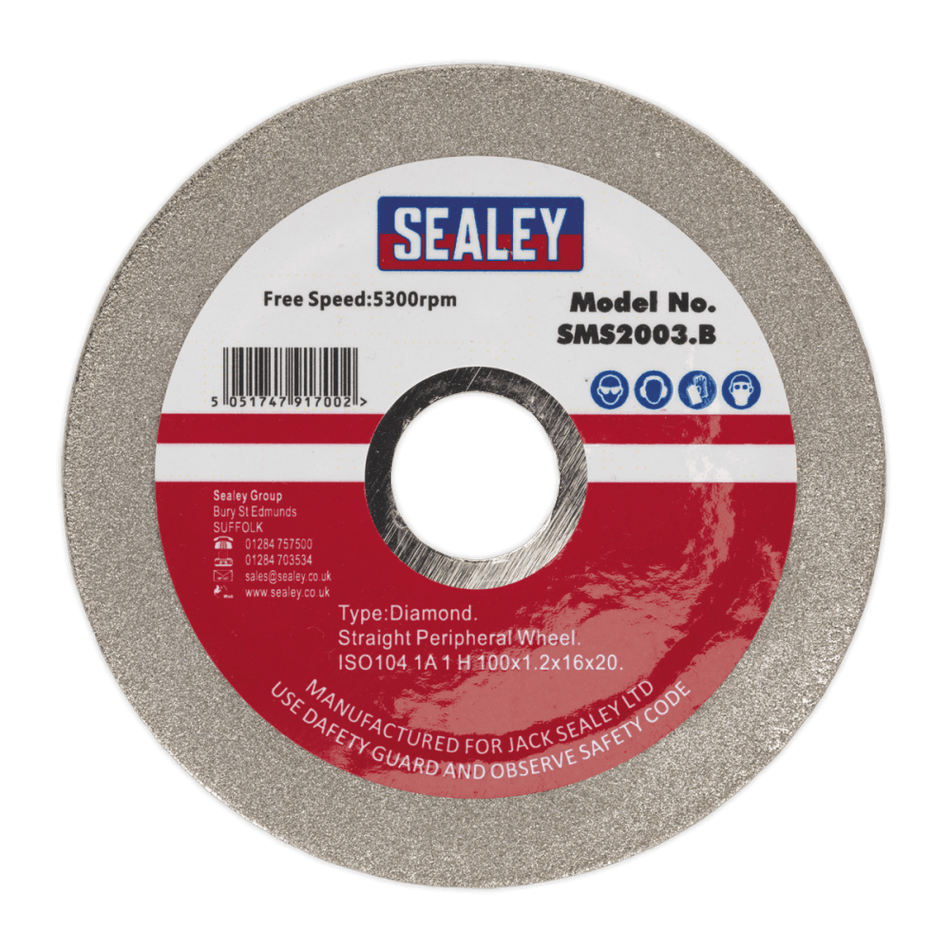 Sealey Grinding Disc Diamond Coated 100mm for SMS2003 Model No- SMS2003.B