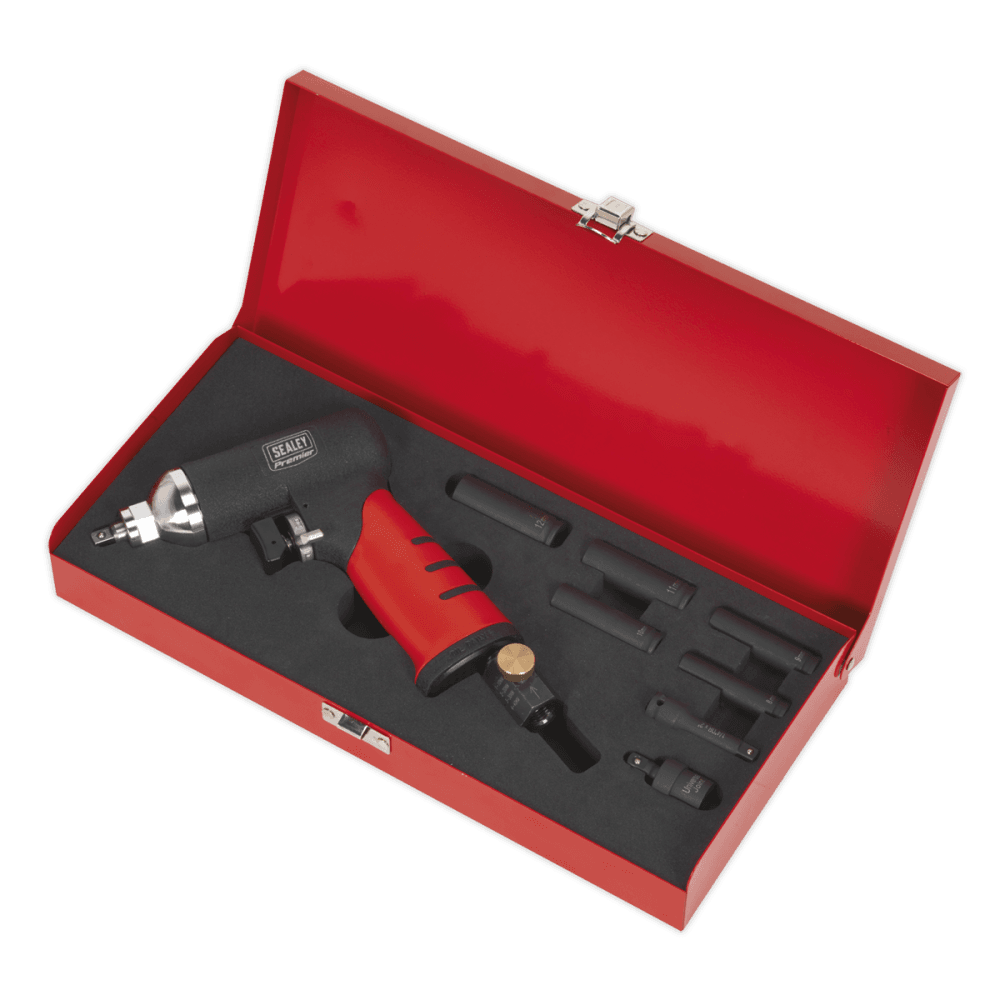 Sealey Air Impact Wrench 1/4"Sq Drive Diesel Glow Plug Kit Model No- SA141