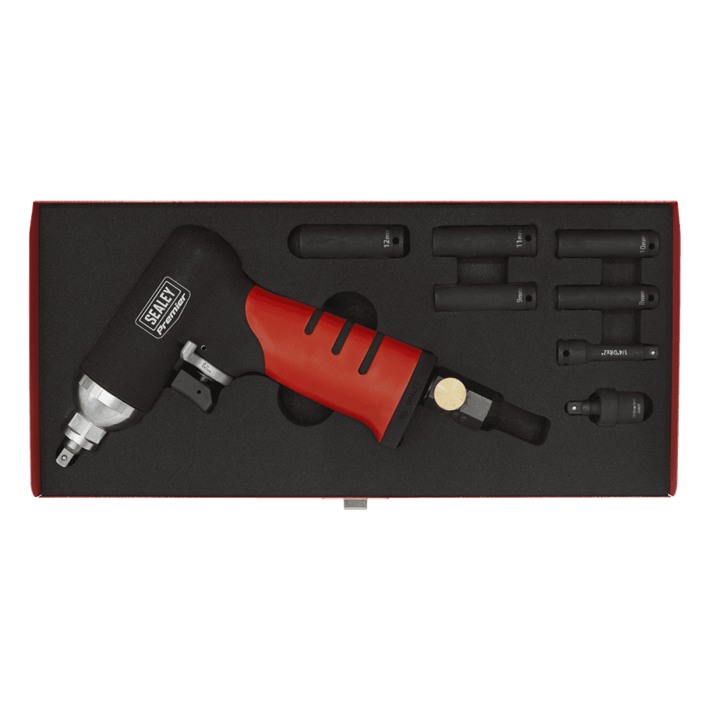 Sealey Air Impact Wrench 1/4"Sq Drive Diesel Glow Plug Kit Model No- SA141