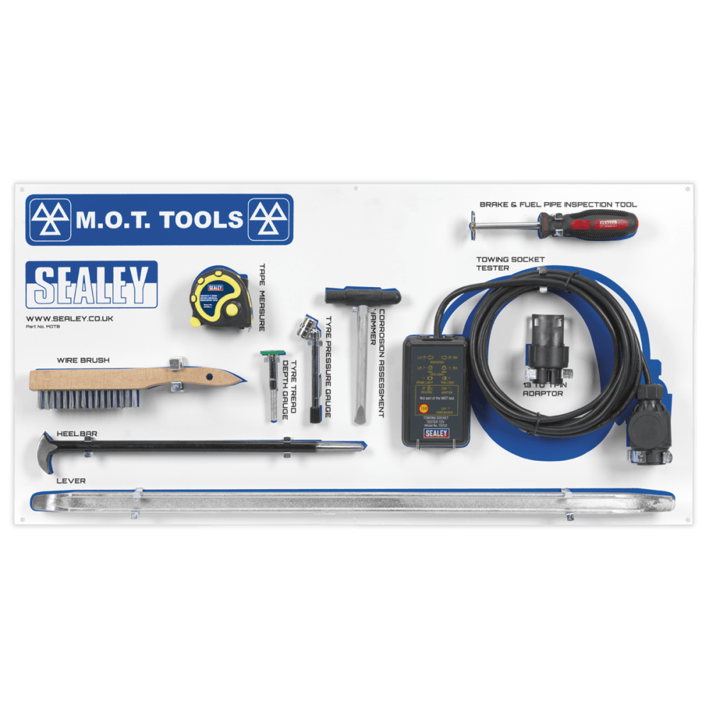 Sealey MOT Tool Board with Tools Model No- MOTBKIT