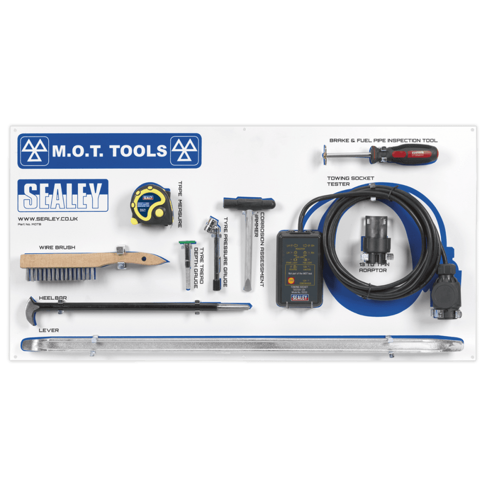 Sealey MOT Tool Board with Tools Model No- MOTBKIT