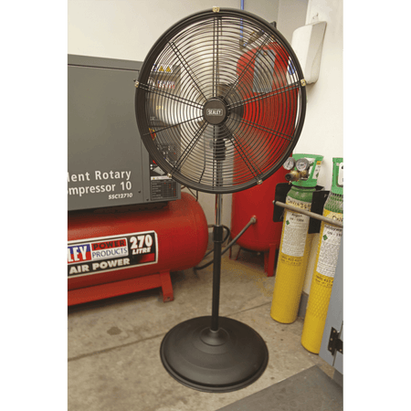 Sealey Industrial High Velocity Oscillating Pedestal Fan 20" 230V Model No- HVF20PO