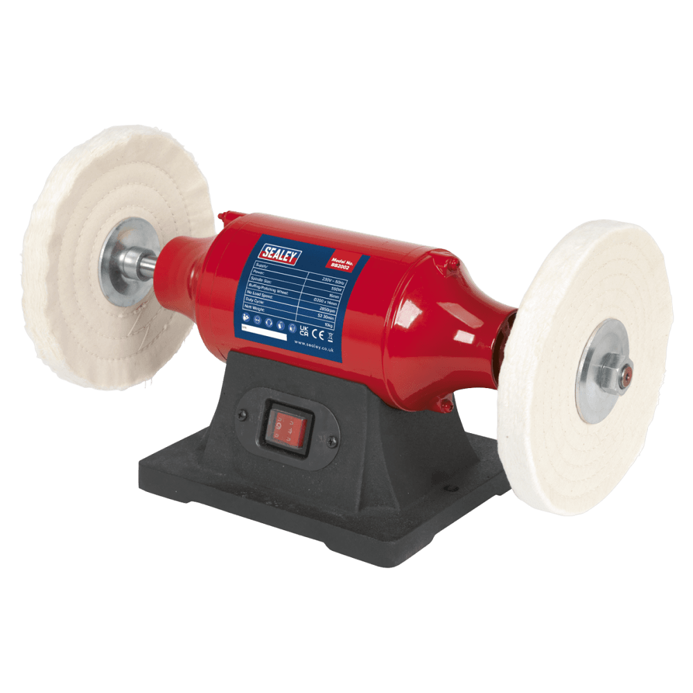 Sealey Bench Mounting Buffer/Polisher 200mm 550W/230V Model No- BB2002