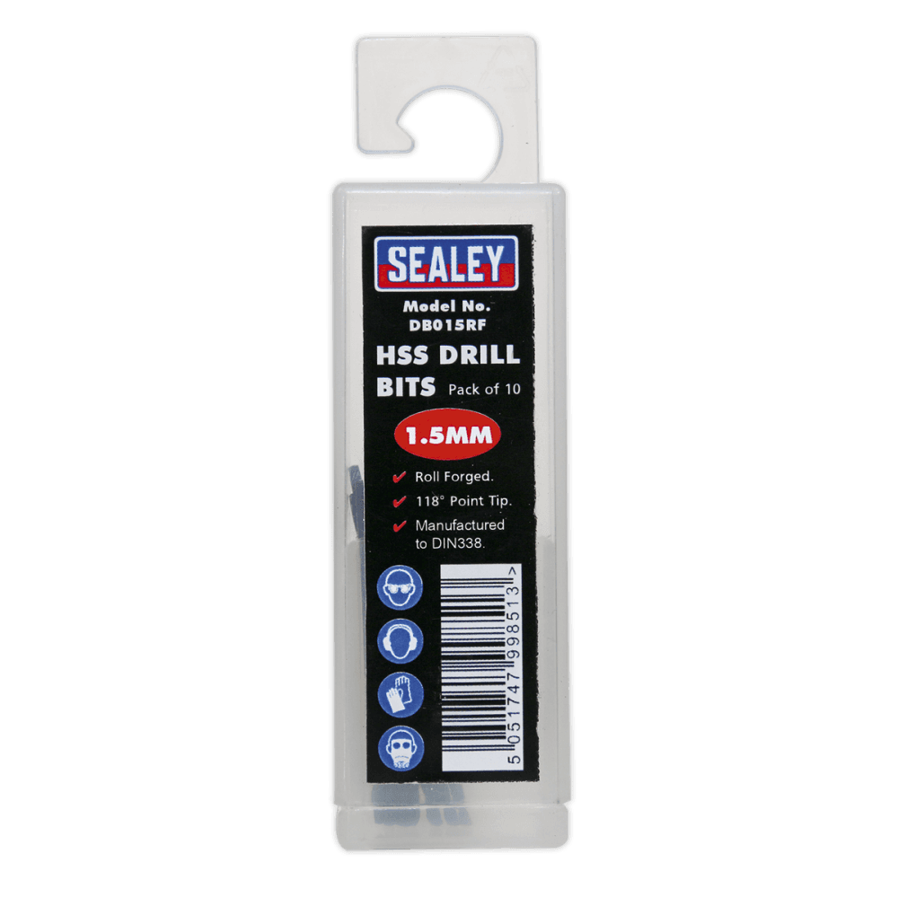 Sealey HSS Drill Bit 1.5mm Pack of 10 Model No- DB015RF