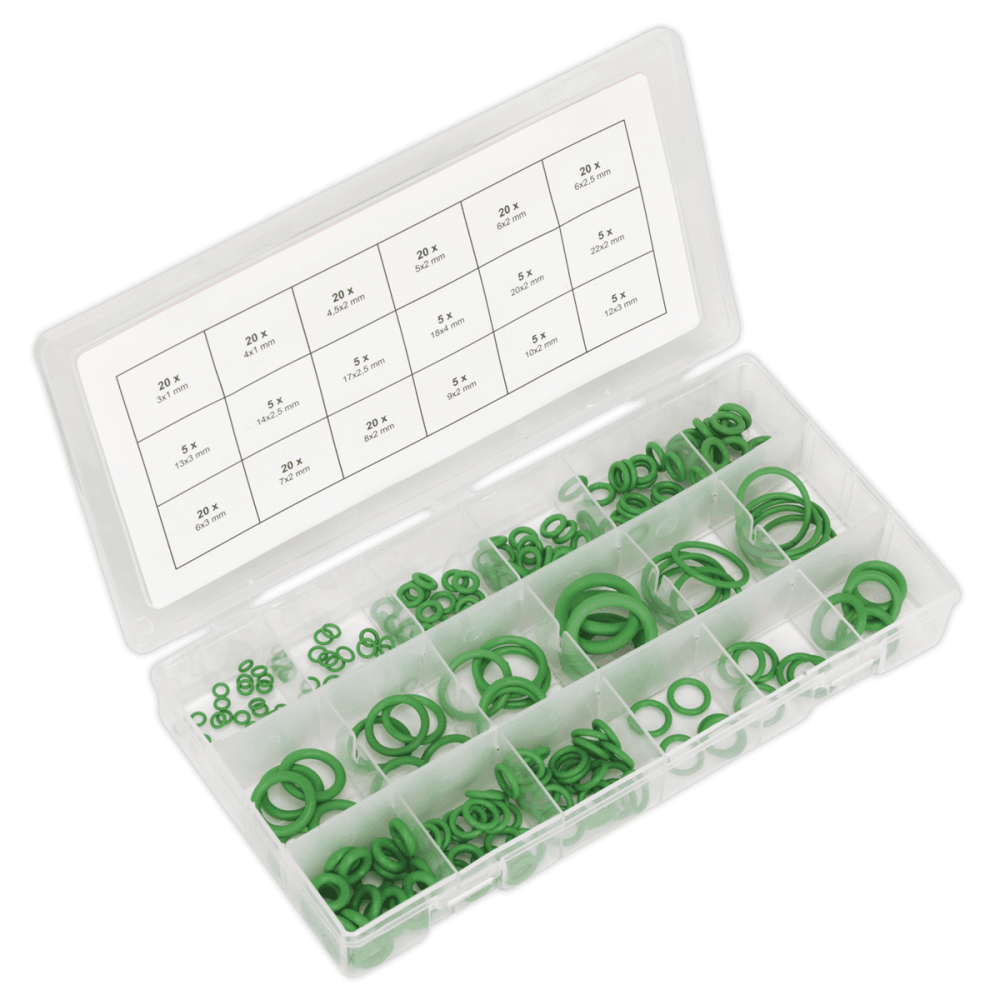 Sealey Air Conditioning Rubber O-Ring Assortment 225pc Model No- ACOR225