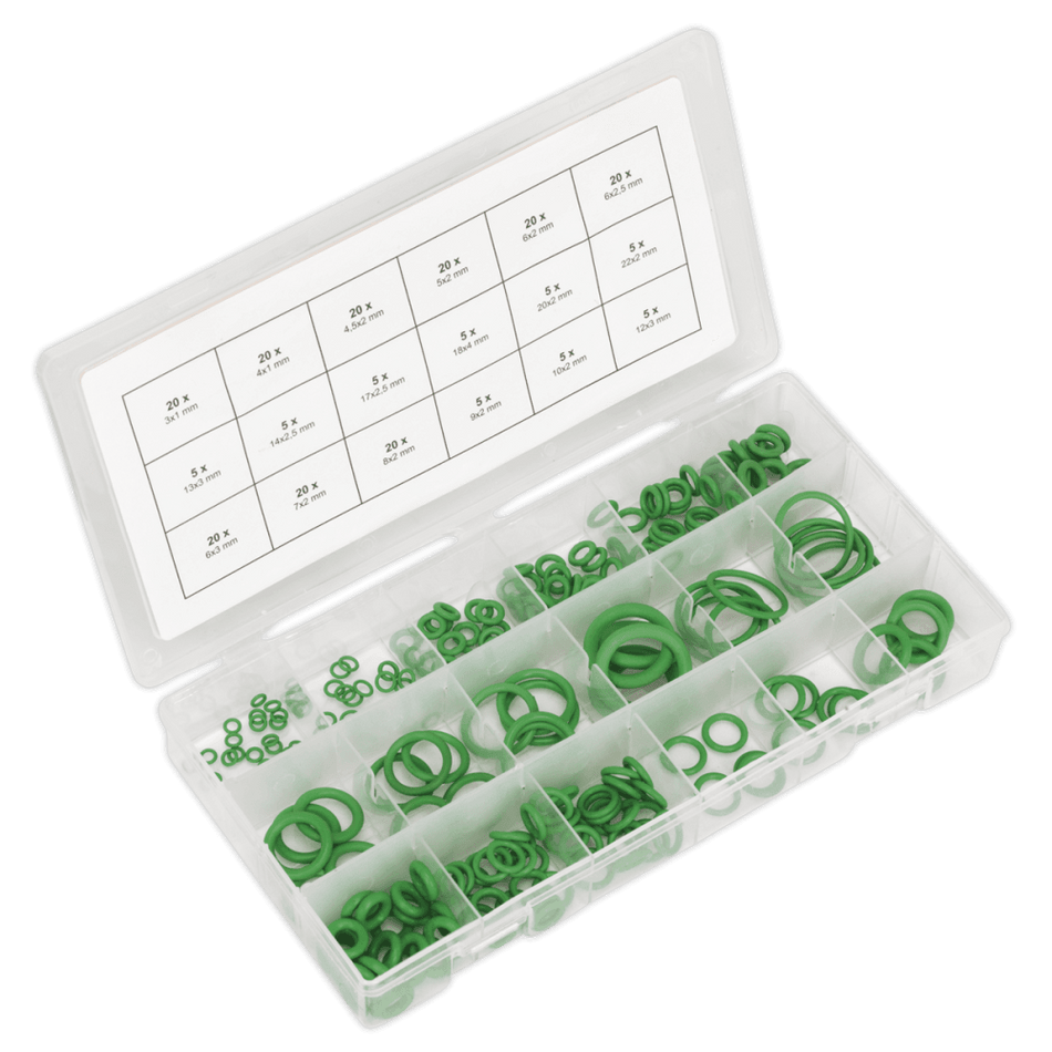 Sealey Air Conditioning Rubber O-Ring Assortment 225pc Model No- ACOR225