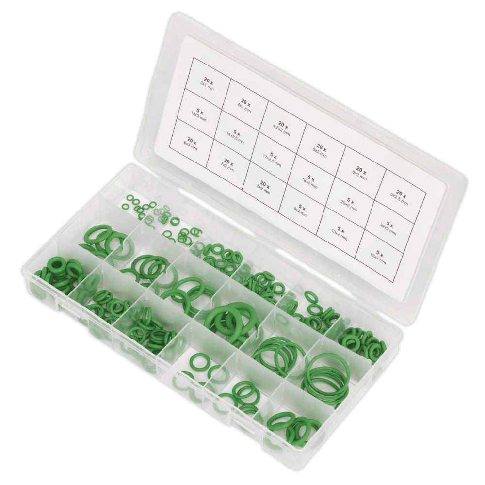 Sealey Air Conditioning Rubber O-Ring Assortment 225pc Model No- ACOR225