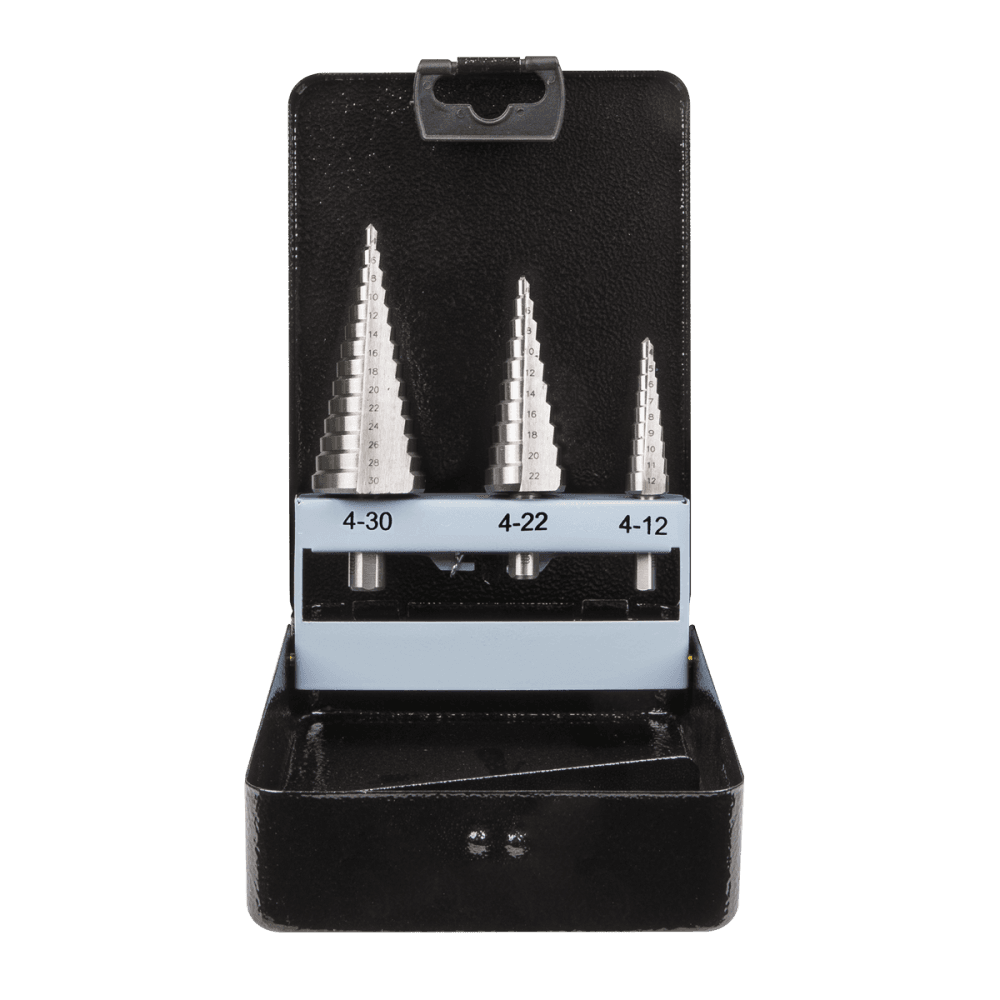Sealey HSS 4341 Step Drill Bit Set 3pc Double Flute Model No- AK4746